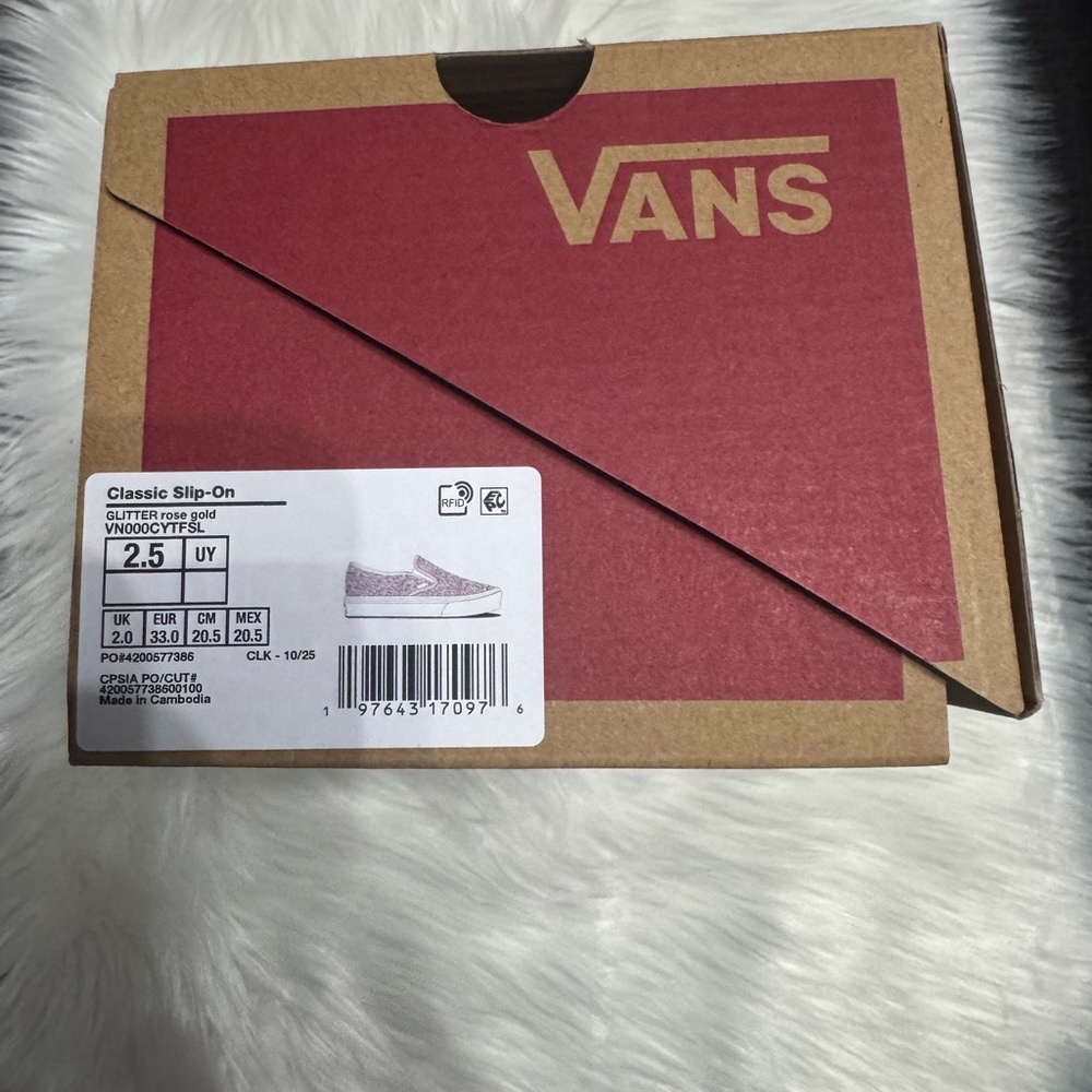 Vans Glittery Slip-On Shoes